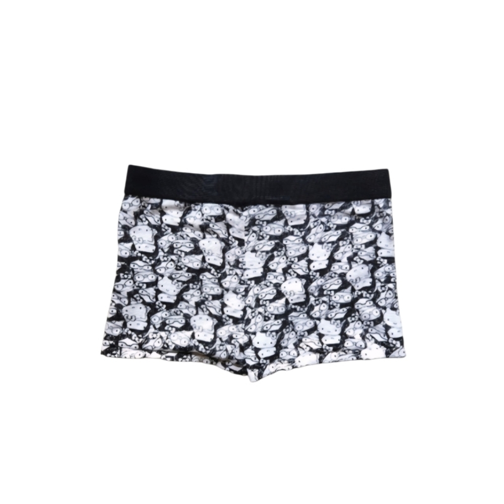 Forever 21 Black and White Printed Bike Shorts
